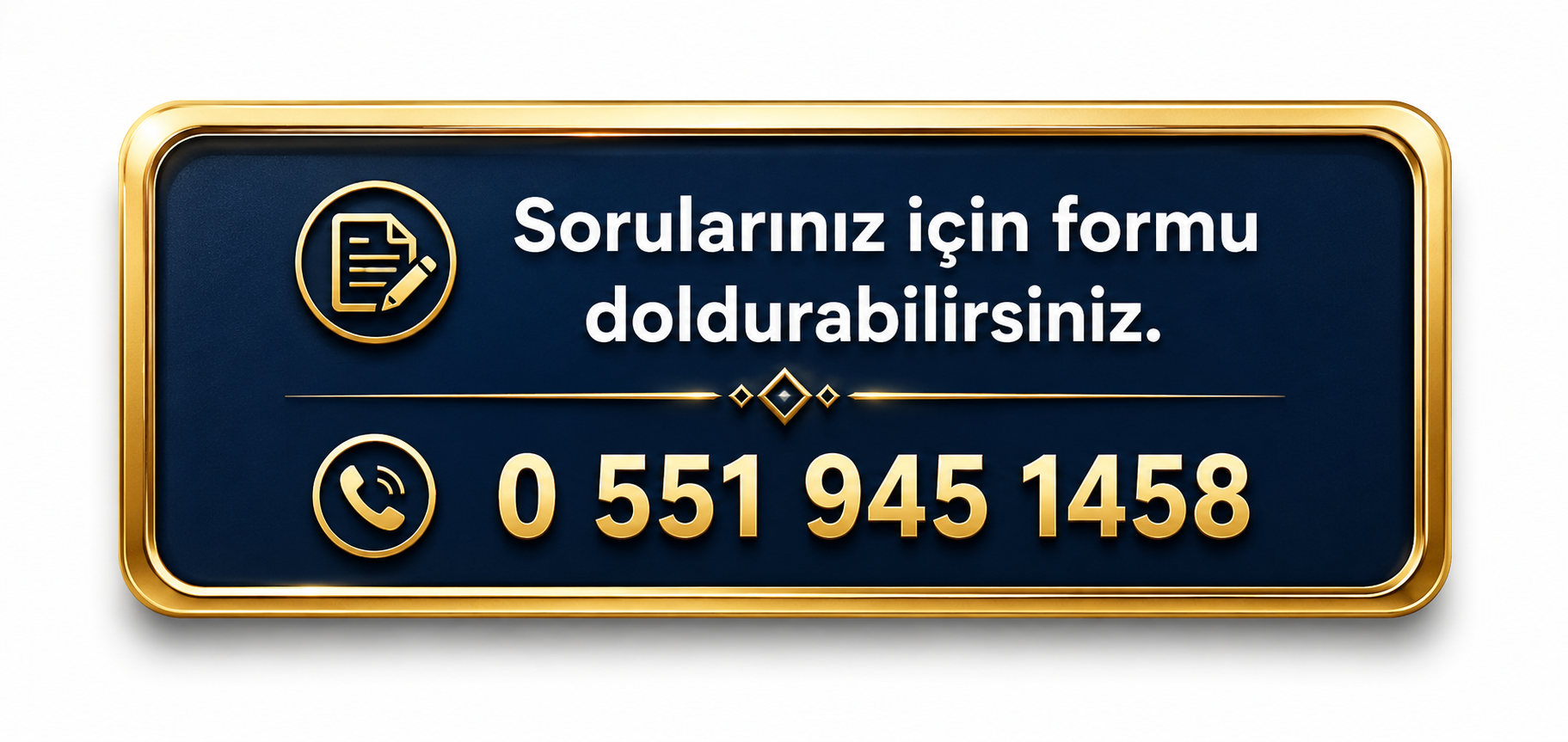 Sorularınız için formu doldurabilirsiniz. Telefon: 0 551 945 1458
